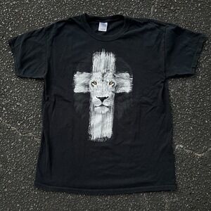Y2K Jesus Revelations Bible Verse God Lion T Shirt Size Large